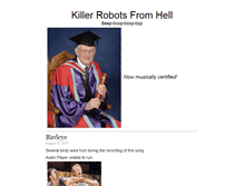 Tablet Screenshot of killerrobotsfromhell.com